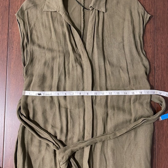 Zara rayon sleeveless belted shirt dress - Picture 12 of 13
